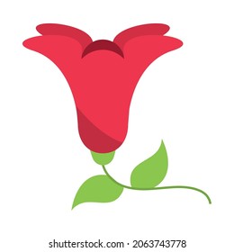 red nature flower vector icon