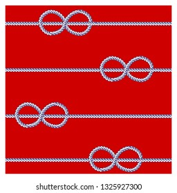  red nautical rope design