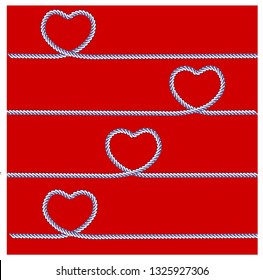  red nautical rope design