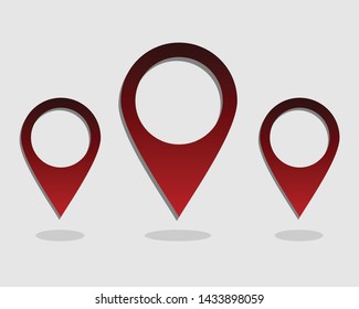 red navigation vector icon with gradient color.eps10