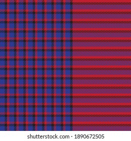 Red Navy Asymmetric Plaid textured seamless pattern suitable for fashion textiles and graphics