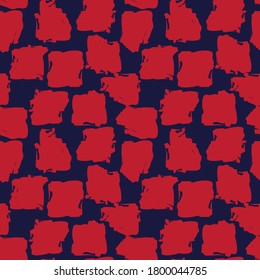 Red Navy Brush Stroke Camouflage abstract seamless pattern background suitable for fashion textiles, graphics