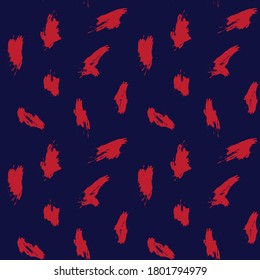 Red Navy Brush Stroke Camouflage abstract seamless pattern background suitable for fashion textiles, graphics