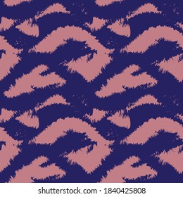 Red Navy Brush stroke fur pattern design for fashion prints, homeware, graphics, backgrounds