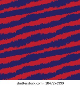 Red Navy Brush stroke fur pattern design for fashion prints, homeware, graphics, backgrounds