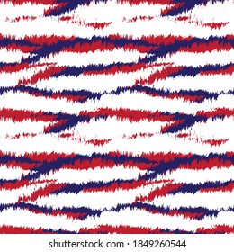 Red Navy Brush stroke fur pattern design for fashion prints, homeware, graphics, backgrounds