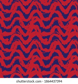 Red Navy Brush stroke fur pattern design for fashion prints, homeware, graphics, backgrounds
