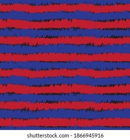 Red Navy Brush stroke fur pattern design for fashion prints, homeware, graphics, backgrounds