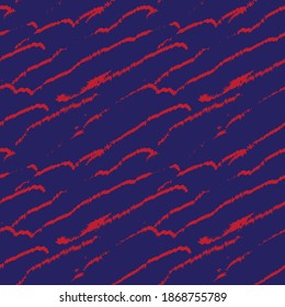 Red Navy Brush stroke fur pattern design for fashion prints, homeware, graphics, backgrounds