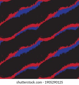 Red Navy Brush stroke fur pattern design for fashion prints, homeware, graphics, backgrounds