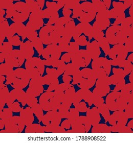Red Navy Brush strokes pattern background suitable for fashion prints, graphics, backgrounds