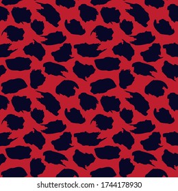 Red Navy Camouflage abstract seamless pattern background suitable for fashion textiles, graphics