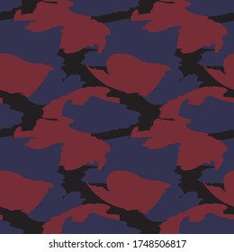 Red Navy Camouflage abstract seamless pattern background suitable for fashion textiles, graphics