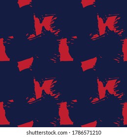Red Navy Camouflage abstract seamless pattern background suitable for fashion textiles, graphics