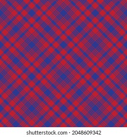 Red Navy Diagonal Plaid Tartan textured Seamless pattern design suitable for fashion textiles and graphics