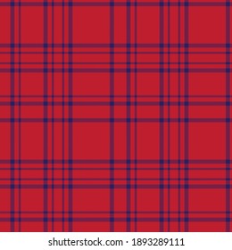 Red Navy Glen Plaid seamless pattern suitable for fashion textiles and graphics