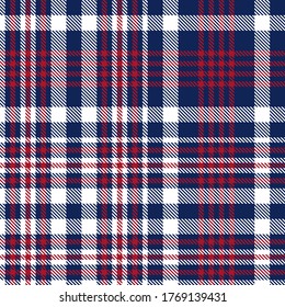 Red Navy Glen Plaid textured seamless pattern suitable for fashion textiles and graphics