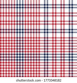 Red Navy Glen Plaid textured seamless pattern suitable for fashion textiles and graphics