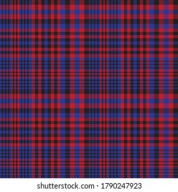 Red Navy Glen Plaid textured seamless pattern suitable for fashion textiles and graphics