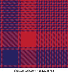 Red Navy Glen Plaid textured seamless pattern suitable for fashion textiles and graphics