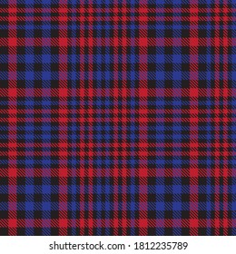 Red Navy Glen Plaid textured seamless pattern suitable for fashion textiles and graphics