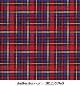 Red Navy Glen Plaid textured seamless pattern suitable for fashion textiles and graphics