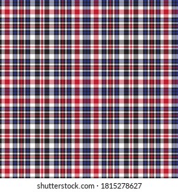 Red Navy Glen Plaid textured seamless pattern suitable for fashion textiles and graphics