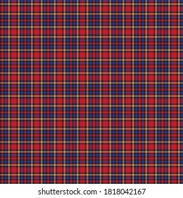 Red Navy Glen Plaid textured seamless pattern suitable for fashion textiles and graphics