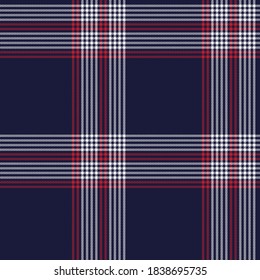 Red Navy Glen Plaid textured seamless pattern suitable for fashion textiles and graphics