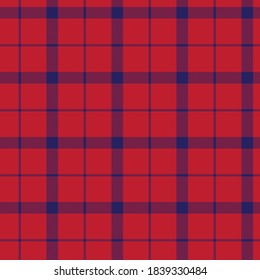 Red Navy Glen Plaid textured seamless pattern suitable for fashion textiles and graphics