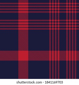 Red Navy Glen Plaid textured seamless pattern suitable for fashion textiles and graphics