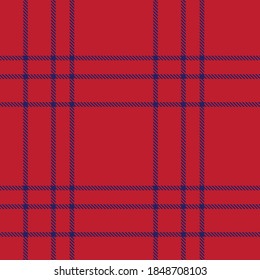 Red Navy Glen Plaid textured seamless pattern suitable for fashion textiles and graphics