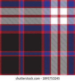Red Navy Glen Plaid textured seamless pattern suitable for fashion textiles and graphics