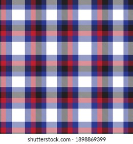 Red Navy Glen Plaid textured seamless pattern suitable for fashion textiles and graphics