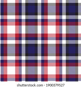 Red Navy Glen Plaid textured seamless pattern suitable for fashion textiles and graphics