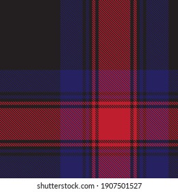 Red Navy Ombre Plaid textured seamless pattern suitable for fashion textiles and graphics