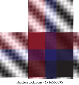 Red Navy Ombre Plaid textured seamless pattern suitable for fashion textiles and graphics