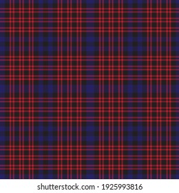 Red and navy plaid, checkered, tartan seamless pattern suitable for fashion textiles and graphics