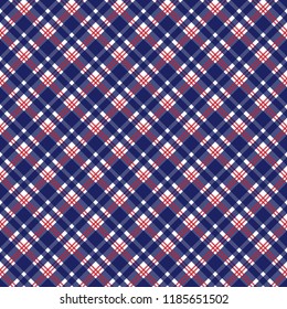 Red and Navy Plaid Seamless Pattern - Red, white, and navy blue plaid design