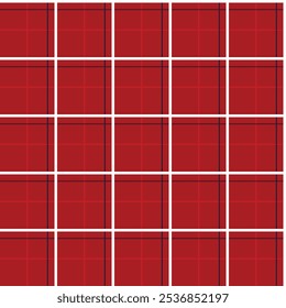 Red Navy and White Check Print
