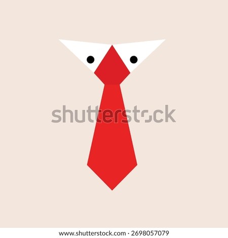 red neck tie cartoon element