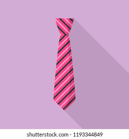 Red necktie icon. Flat illustration of red necktie vector icon for web design