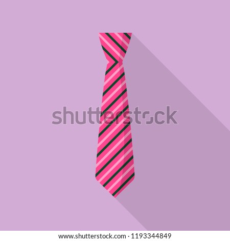 Red necktie icon. Flat illustration of red necktie vector icon for web design