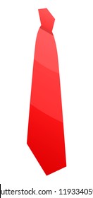 Red necktie icon. Isometric of red necktie vector icon for web design isolated on white background