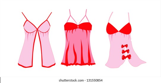Red Negligees Stock Vector (Royalty Free) 131550854 | Shutterstock