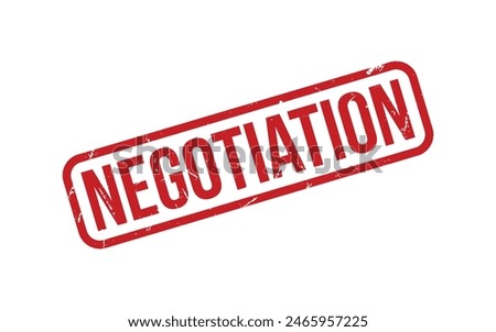 Red Negotiation Rubber Stamp Seal Vector