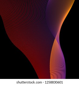 red neon abstract gradient linear background. bright print