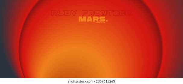 Red Neon Gradient Background. Mars Planet in Dynamic Dark Overlay, Modern Tech Banner Design.