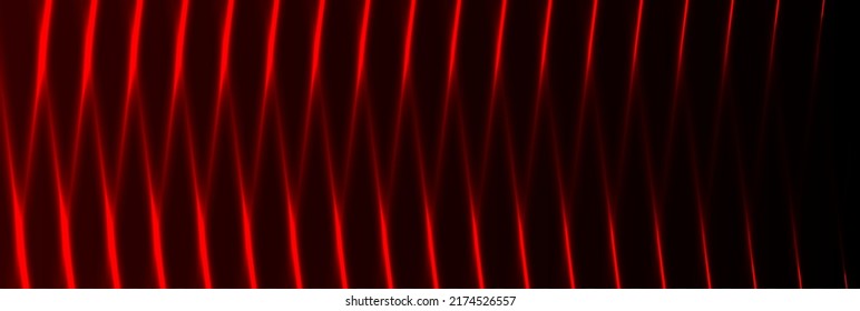 Red neon laser lines abstract futuristic banner design. Technology vector background