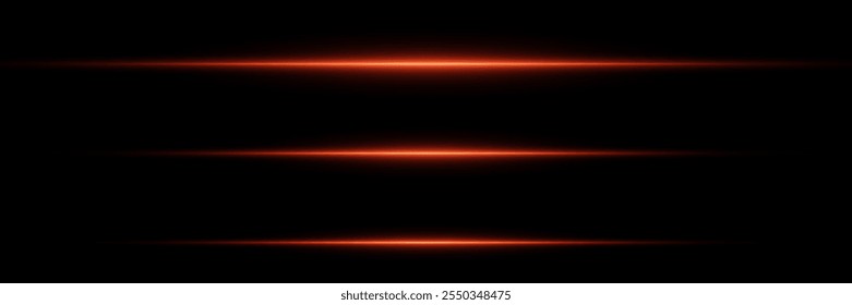 Red neon lines, light effect on a black background.